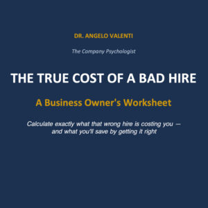 The True Cost of a Bad Hire Worksheet